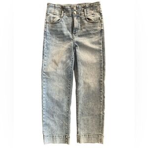 Ann Taylor The Easy Straight High Waisted Ankle Light Wash Size 6 EUC